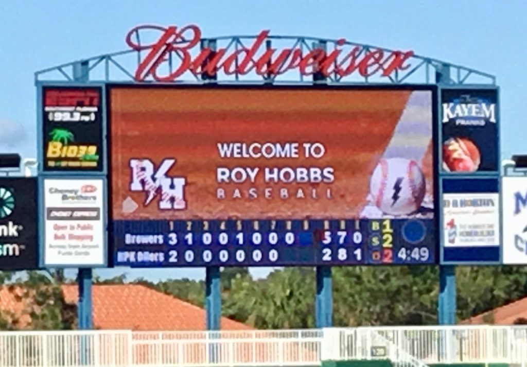RH Broadcast Roy Hobbs Baseball
