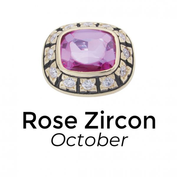 rose zircon stone