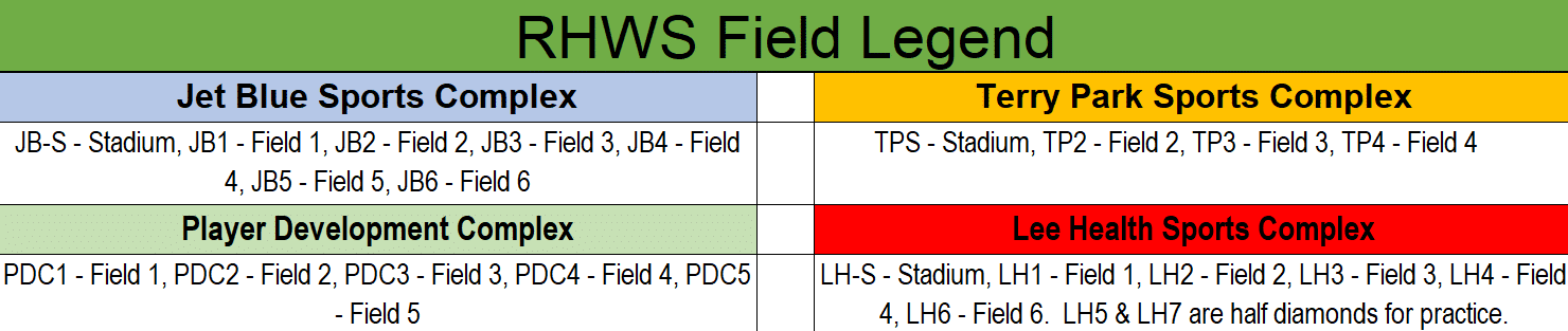 RHWS Field Legend 2025