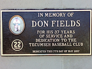 Don Fields Plaque