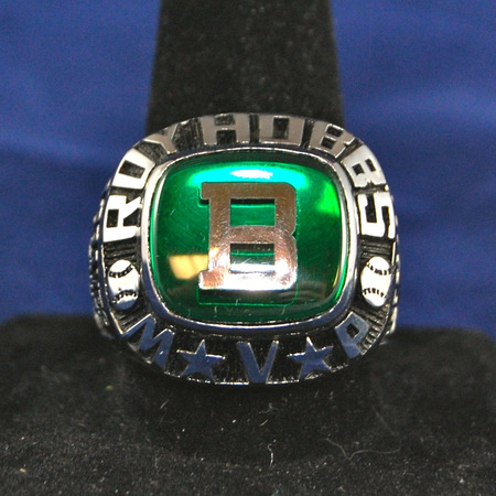 11 H600  6300SX  Dome MVP ring  with emerald stone and block B encrustment large  